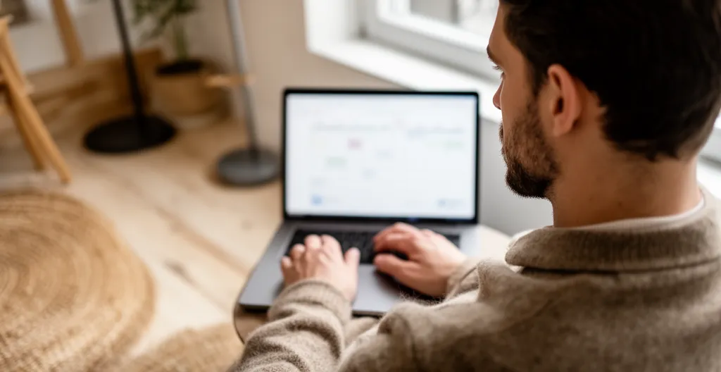 Professionnel consultant planning formation anglais sur ordinateur bureau